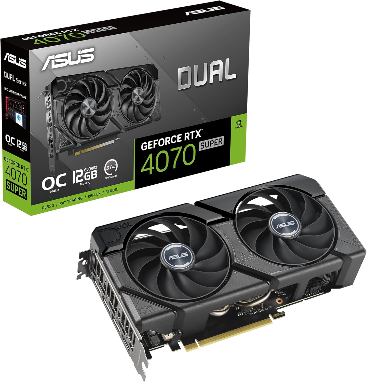ASUS TUF Gaming GeForce RTX ™ 5070 12GB GDDR7 OC Edition Gaming Graphics Card (PCIe® 5.0, HDMI®/DP 2.1, 3.125-slot, Military-Grade Components, Protective PCB Coating, axial-tech Fans)