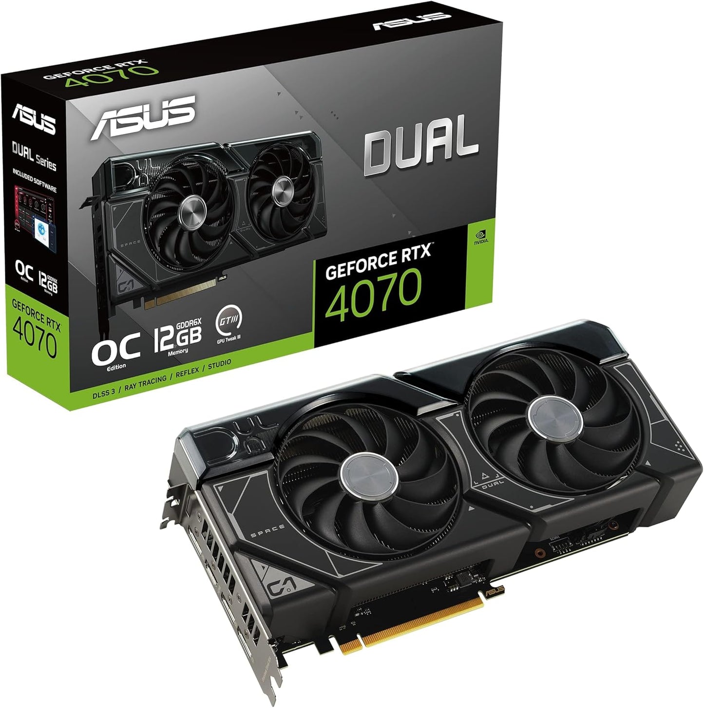 ASUS TUF Gaming GeForce RTX ™ 5070 12GB GDDR7 OC Edition Gaming Graphics Card (PCIe® 5.0, HDMI®/DP 2.1, 3.125-slot, Military-Grade Components, Protective PCB Coating, axial-tech Fans)
