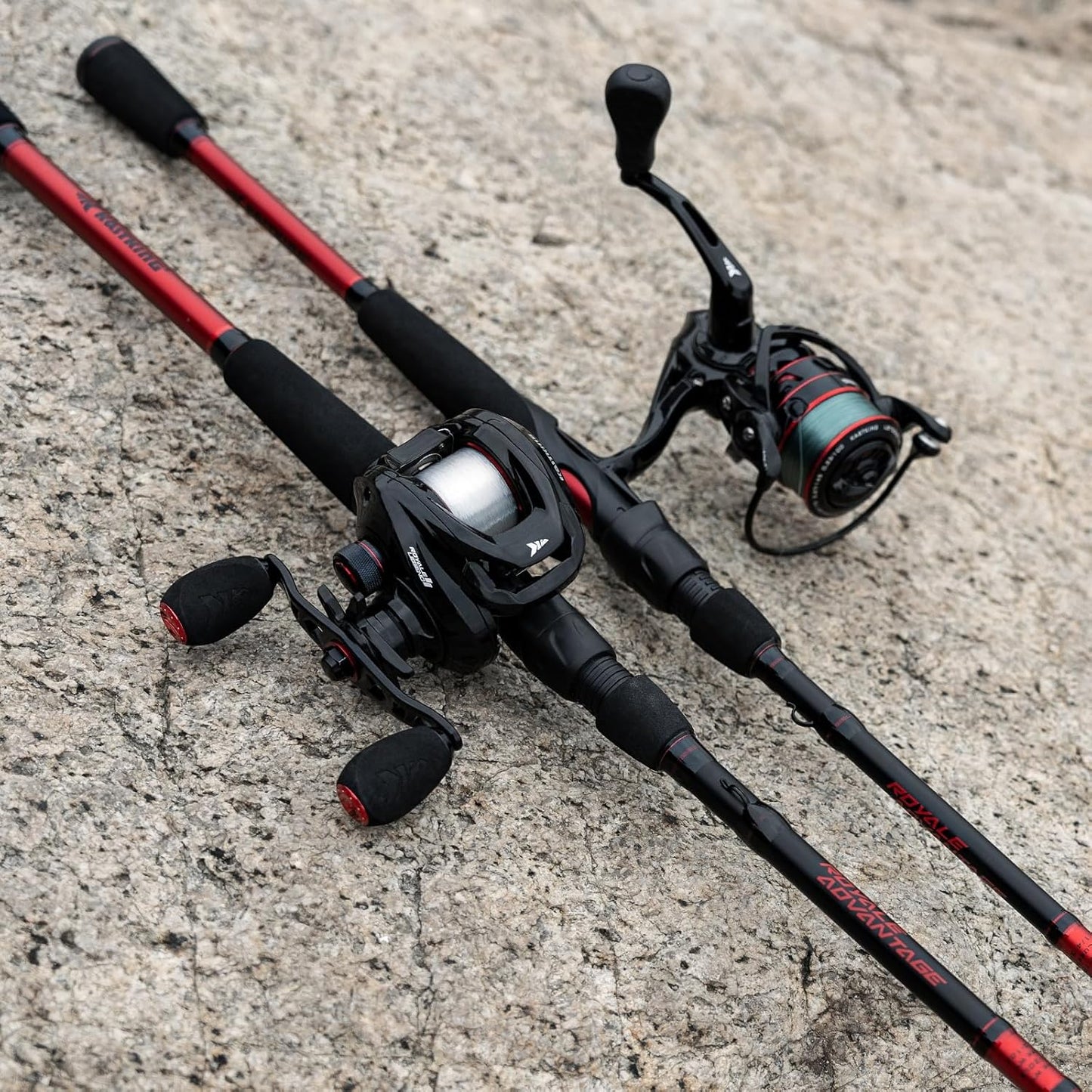 KastKing Royale Legend II Twin Tip Fishing Rod and Reel Combos, Spinning & Casting Combo, IM6 Graphite 2Pc Blanks, Extra Backup Tip Section, Stainless-Steel Guides, KastFlex Technology, EVA Handles