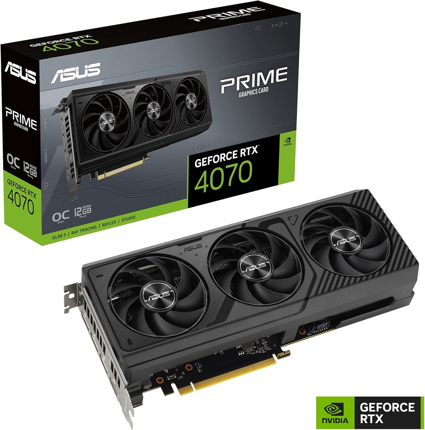 ASUS TUF Gaming GeForce RTX ™ 5070 12GB GDDR7 OC Edition Gaming Graphics Card (PCIe® 5.0, HDMI®/DP 2.1, 3.125-slot, Military-Grade Components, Protective PCB Coating, axial-tech Fans)